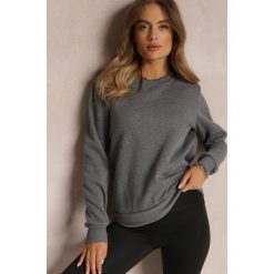 Ciemnoszara Bluza Diyo. Szare bluzy Renee, na jesień, l, bez wzorów, z jeansu, bez kaptura. W wyprzedaży za 35.99 zł.