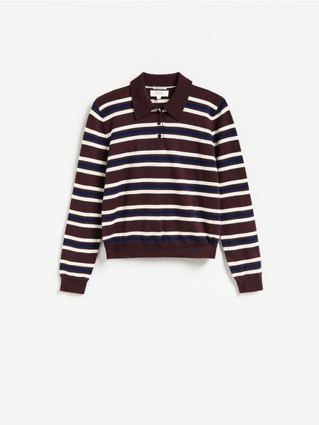 Sweter z wełną - wielobarwny. Swetry Reserved, l, bez wzorów, z dzianiny, bez ramiączek. Za 199.99 zł.
