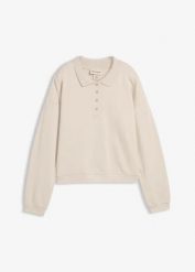 Bluza z czystej bawełny organicznej. Czarne bluzy bonprix, bez wzorów, z bawełny, bez ramiączek, bez kaptura. Za 84.99 zł.