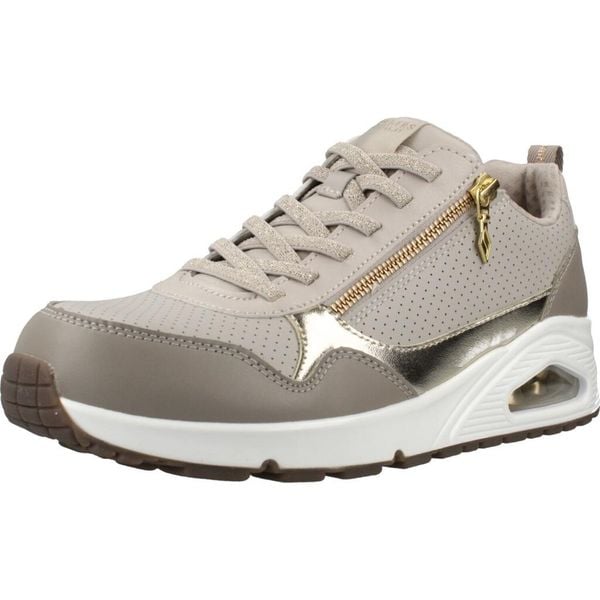 Buty SKECHERS UNO METALLIC SLIDERS Beżowy. Brązowe buty trekkingowe Skechers, z syntetyku, bez zapięcia. Za 369.99 zł.