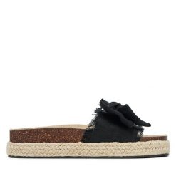 Espadryle DeeZee. Czarne espadryle DeeZee, bez wzorów, bez obcasa. Za 119.99 zł.