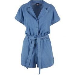 Damski jumpsuit Urban Classics. Niebieskie kombinezony Urban Classics, l, bez wzorów, z bawełny, eleganckie, bez kołnierzyka, bez ramiączek. Za 216.90 zł.