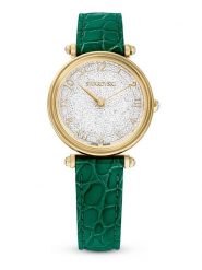 Swarovski Zegarek kwarcowy w kolorze złoto-zielono-białym rozmiar: onesize. Zielone, analogowe zegarki Swarovski, ze stali. Za 674.99 zł.