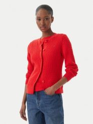 Tommy Hilfiger Kardigan WW0WW43329 Czerwony Regular Fit. Czerwone swetry Tommy Hilfiger, m, bez wzorów, z bawełny, bez ramiączek. Za 649.99 zł.