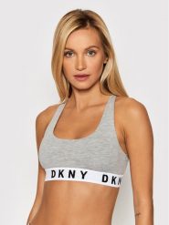 DKNY Biustonosz top DK4519 Szary. Szare biustonosze DKNY, bez wzorów, z bawełny. Za 89.99 zł.