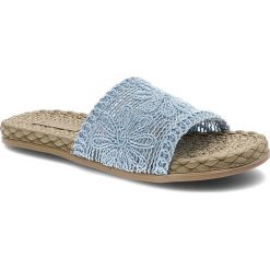 Niebieskie Klapki Artiker Materiałowe Buty Na Lato. Niebieskie klapki Artiker, bez wzorów, z materiału, wakacyjne, bez obcasa, bez zapięcia. Za 119.00 zł.