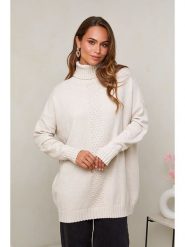Soft Cashmere Golf w kolorze kremowym rozmiar: 38/40. Brązowe swetry Soft Cashmere, bez wzorów, klasyczne, bez ramiączek. Za 147.56 zł.