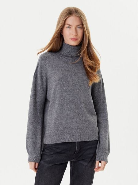 Liu Jo Golf MF5234 MA27R Szary Regular Fit. Szare swetry Liu Jo, l, bez wzorów, z wiskozy, bez ramiączek. Za 429.99 zł.