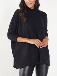Milan Kiss Sweter w kolorze czarnym rozmiar: L. Czarne swetry Milan Kiss, l, bez wzorów, bez ramiączek. Za 110.55 zł.
