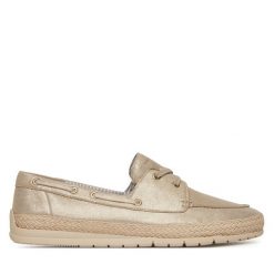 Espadryle Tamaris. Brązowe espadryle Tamaris, bez wzorów, bez obcasa. Za 249.99 zł.