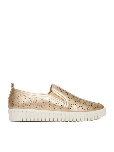 Go Soft Półbuty CEO-CB159-2 Złoty. Żółte półbuty wsuwane GO SOFT, bez wzorów, ze skóry, bez obcasa, na płaskiej podeszwie. Za 119.99 zł.
