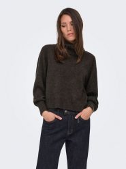 ONLY Sweter w kolorze antracytowym rozmiar: M. Czarne swetry ONLY, m, bez wzorów, bez ramiączek. Za 85.45 zł.