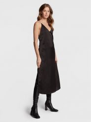 Bruuns Bazaar Sukienka codzienna Catmint Indie BBW3227 Czarny Regular Fit. Czarne sukienki Bruuns Bazaar, na co dzień, bez wzorów, z syntetyku, bez kołnierzyka, bez ramiączek, proste. Za 239.99 zł.