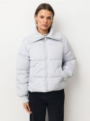 Pikowana kurtka puffer - szary. Szare kurtki Sinsay, l, bez wzorów, bez kaptura. Za 99.99 zł.