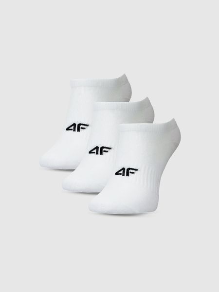 4F Skarpetki casual stopki (3-pack) damskie - białe 39-42. Białe skarpetki 4f, bez wzorów, z bawełny. Za 44.99 zł.