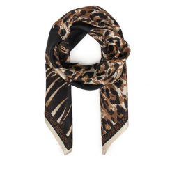 Chusta Just Cavalli. Brązowe chusty Just Cavalli, bez wzorów. Za 409.99 zł.