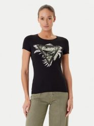 Guess T-Shirt W5YI13 J1314 Czarny Regular Fit. Czarne t-shirty Guess, xxl, z aplikacjami, z bawełny, bez kołnierzyka, bez ramiączek. Za 139.99 zł.