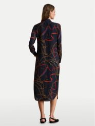 LAUREN RALPH LAUREN Sukienka koszulowa 200P03552001 Granatowy Regular Fit. Niebieskie sukienki Lauren Ralph Lauren, bez wzorów, z syntetyku, bez kołnierzyka, bez ramiączek, koszulowe. Za 1,299.00 zł.