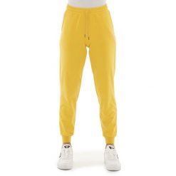 Bluza lekki z bawełna z kieszenie na co dzień. Żółte bluzy LEONE 1947 APPAREL, bez wzorów, z bawełny, bez kaptura, na fitness i siłownię. W wyprzedaży za 109.46 zł.