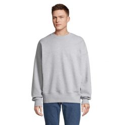 Sweter Unisex Authentic Crew Neck Dla Dorosłych. Szare swetry SOL'S, l, bez wzorów, z bawełny, bez ramiączek. Za 229.99 zł.