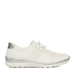 Półbuty Rieker. Półbuty wsuwane Rieker, bez wzorów, bez obcasa, na płaskiej podeszwie. Za 359.99 zł.