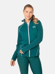 KARI TRAA Bluza polarowa "Kari" w kolorze ciemnozielonym rozmiar: S. Zielone bluzy z polaru Kari Traa, s, bez wzorów, z polaru. Za 109.26 zł.