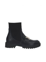 Liu Jo Botki SF4221 PX432 Czarny. Czarne botki Liu Jo, bez wzorów, ze skóry, bez obcasa, na płaskiej podeszwie, bez zapięcia. Za 679.99 zł.