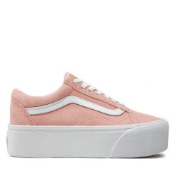 Tenisówki Vans. Czerwone trampki Vans, bez wzorów, bez zapięcia, vans old skool. Za 249.99 zł.