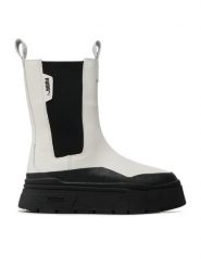 Puma Sztyblety Mayze Stack Chelsea Wns 386272 01 Biały. Białe botki Puma, bez wzorów, ze skóry, bez obcasa, na płaskiej podeszwie, bez zapięcia. Za 249.00 zł.