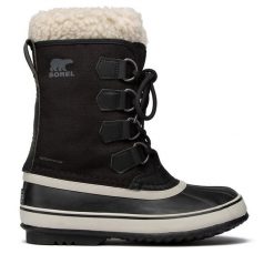 Śniegowce Sorel. Czarne śniegowce Sorel, bez wzorów, bez zapięcia. Za 439.99 zł.