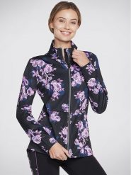 Skechers Kurtka anorak Skechcloud Winter Bloom Jacket JA3 Czarny Regular Fit. Czarne kurtki Skechers, xs, bez wzorów, z syntetyku, bez kaptura. Za 269.99 zł.