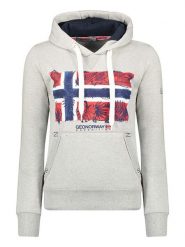 Geographical Norway Bluza "Gpalm" w kolorze szarym rozmiar: M. Szare bluzy Geographical Norway, m, bez wzorów, z bawełny, bez ramiączek, z kapturem. Za 101.47 zł.