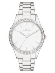 S.Oliver Zegarek kwarcowy w kolorze srebrno-białym rozmiar: onesize. Szare, analogowe zegarki S.Oliver, metalowe. Za 173.99 zł.
