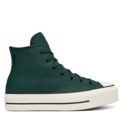 Trampki Converse. Zielone trampki Converse, bez wzorów, retro, bez zapięcia. Za 449.99 zł.