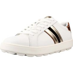 Buty GEOX D56WEA 09BPZ Biały. Białe buty trekkingowe Geox, bez wzorów, ze skóry, bez zapięcia, na fitness i siłownię. Za 389.99 zł.