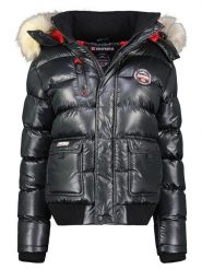 ANAPURNA Kurtka zimowa "Bugsana" w kolorze czarnym rozmiar: XL. Czarne kurtki ANAPURNA, na zimę, xl, z aplikacjami, prążkowane, bez kaptura. Za 314.75 zł.