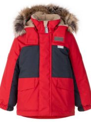 LENNE Parka zimowa "Nick" w kolorze czerwonym rozmiar: 128. Czerwone płaszcze LENNE, na zimę, s, bez wzorów, bez kaptura. Za 327.87 zł.