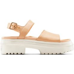 Sandały Converse Chuck Tlr As Lugged Heel Sandal. Brązowe sandały Converse, bez wzorów, z materiału, bez obcasa, bez zapięcia. Za 390.00 zł.