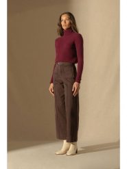 Perfect Cashmere Kaszmirowy golf w kolorze bordowym rozmiar: XXL. Czerwone swetry Perfect Cashmere, xxl, bez wzorów, z kaszmiru, bez ramiączek. Za 336.61 zł.