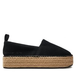 Espadryle Calvin Klein Jeans. Czarne espadryle Calvin Klein Jeans, bez wzorów, z jeansu, bez obcasa. Za 249.99 zł.