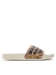 Adidas Klapki adilette Shower Slides IG3682 Brązowy. Brązowe klapki adidas, bez wzorów, z tworzywa sztucznego, sportowe, bez obcasa, bez zapięcia. Za 129.99 zł.