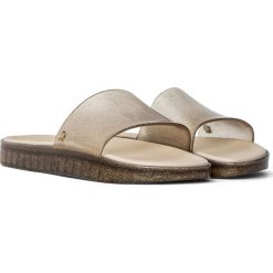 Klapki damskie beżowe Melissa Beach Slide Next Gen. Brązowe klapki Melissa, bez wzorów, z materiału, bez obcasa, bez zapięcia. Za 199.99 zł.