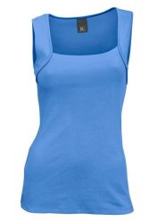 Heine Top w kolorze niebieskim rozmiar: 40. Niebieskie topy Heine, bez wzorów, bez kołnierzyka, bez ramiączek. Za 39.95 zł.