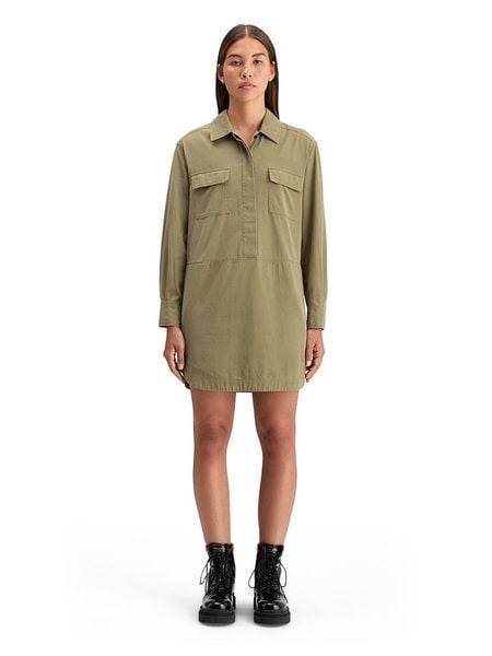 Scotch & Soda Sukienka w kolorze khaki rozmiar: 38. Brązowe sukienki Scotch & Soda, na co dzień, bez wzorów, z bawełny, bez kołnierzyka, bez ramiączek, mini, proste. Za 231.68 zł.