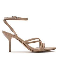 Sandały Jenny Fairy. Brązowe sandały Jenny Fairy, bez wzorów, bez obcasa, na szpilce, bez zapięcia. Za 149.99 zł.