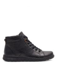 Go Soft Botki WI23-GHANA-03 Czarny. Czarne botki GO SOFT, bez wzorów, ze skóry, bez obcasa, na płaskiej podeszwie, bez zapięcia. Za 229.99 zł.