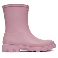 Kalosze Hunter. Czerwone kalosze Hunter, bez wzorów, bez zapięcia. Za 369.99 zł.