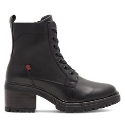 Trzewiki Lasocki. Czarne botki Lasocki, bez wzorów, bez obcasa, na słupku, bez zapięcia. Za 189.99 zł.