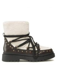 DeeZee Botki WS5592-21 Beżowy. Brązowe botki DeeZee, bez wzorów, ze skóry, bez obcasa, na płaskiej podeszwie, bez zapięcia. Za 199.99 zł.