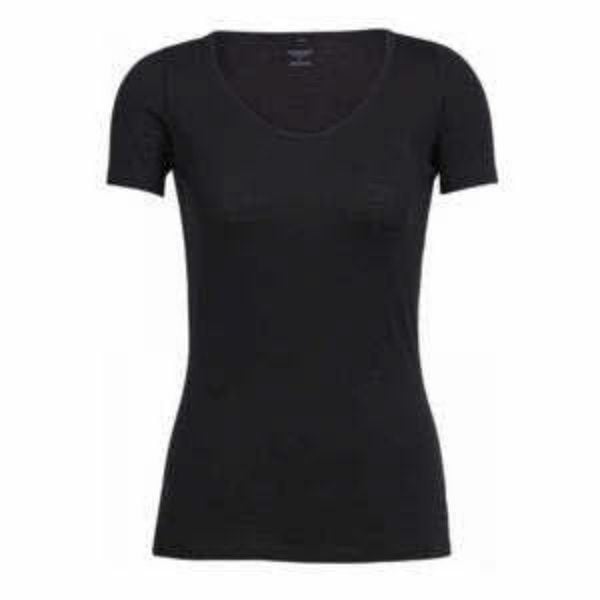Koszulka damska Icebreaker Siren SS Sweetheart T-Shirt. Czarne t-shirty Icebreaker, xs, bez wzorów, sportowe, bez kołnierzyka, bez ramiączek. Za 293.55 zł.